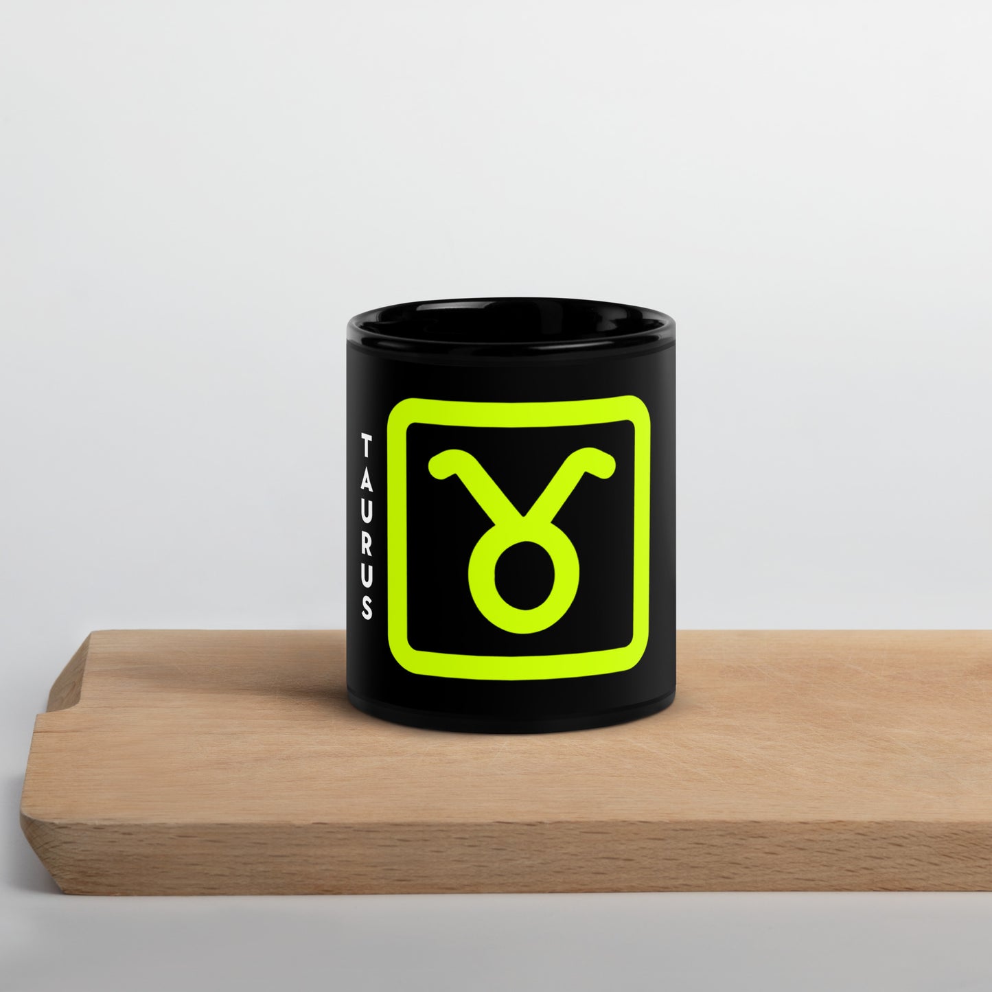 111 LIFE Taurus Zodiac Mug – Black Glossy Ceramic Coffee Cup