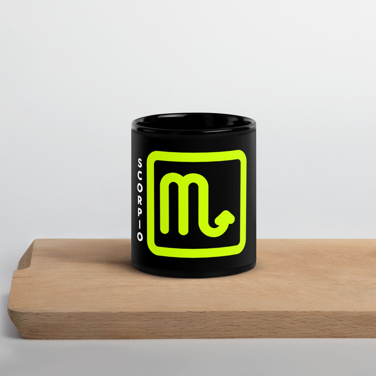 111 LIFE Scorpio Zodiac Astrology Mug - Black Glossy Ceramic Coffee Cup