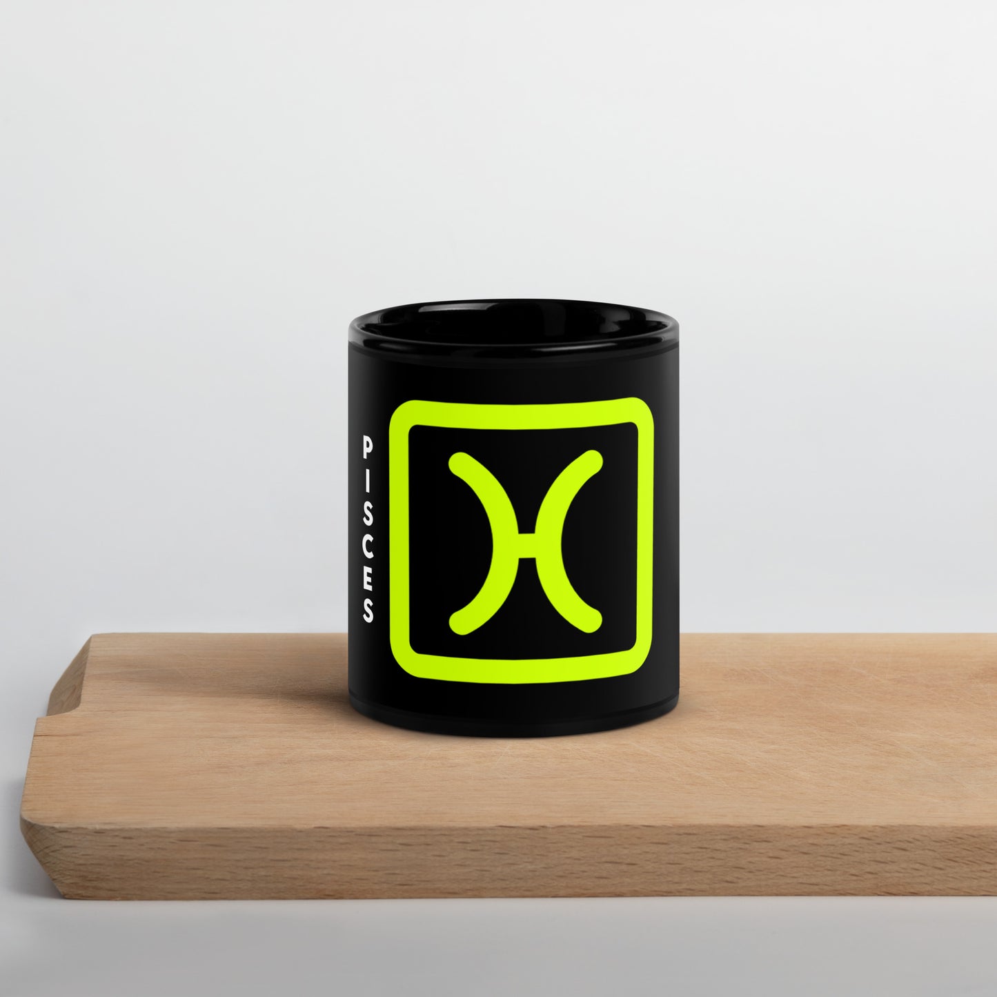 111 LIFE Pisces Zodiac Black Glossy Mug – Sleek, Sturdy, and Cosmic