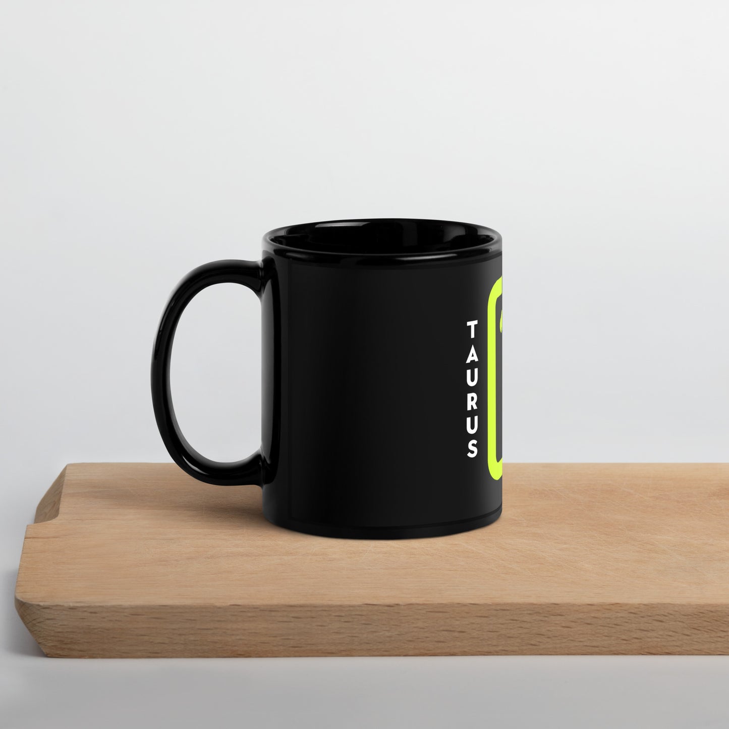 111 LIFE Taurus Zodiac Mug – Black Glossy Ceramic Coffee Cup