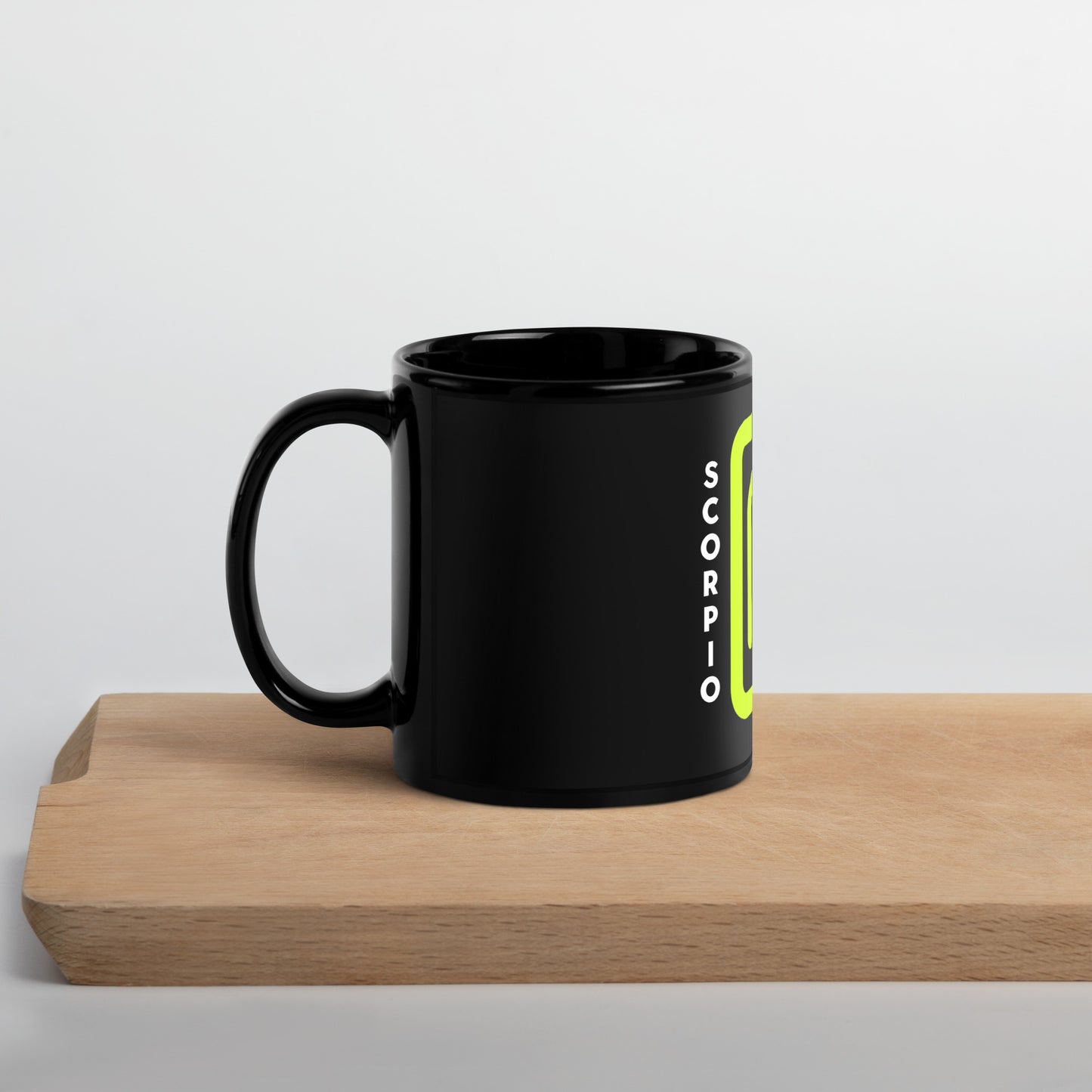 111 LIFE Scorpio Zodiac Astrology Mug - Black Glossy Ceramic Coffee Cup