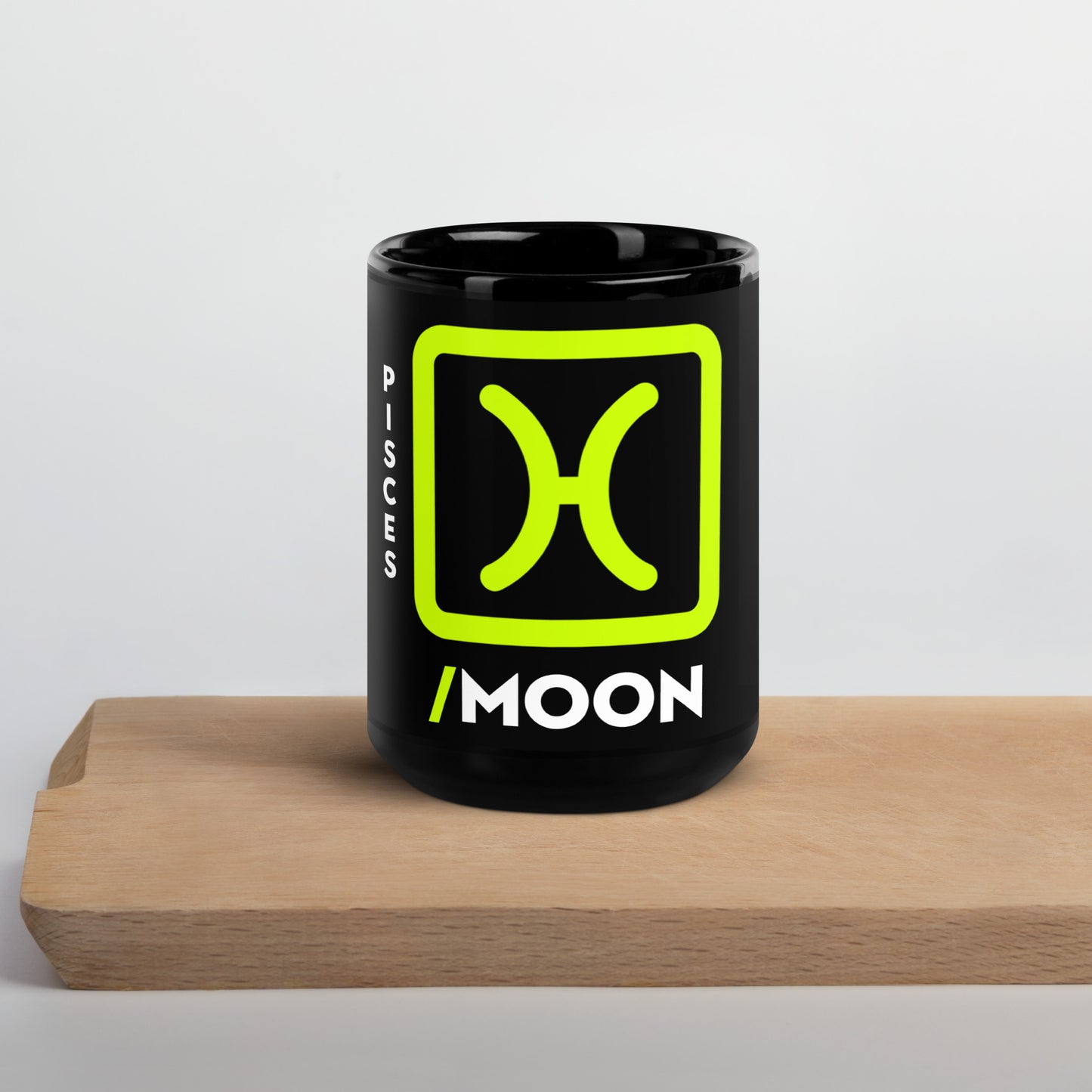 111 LIFE Pisces Moon Astrology Zodiac Black Glossy Mug β Sturdy and Sleek