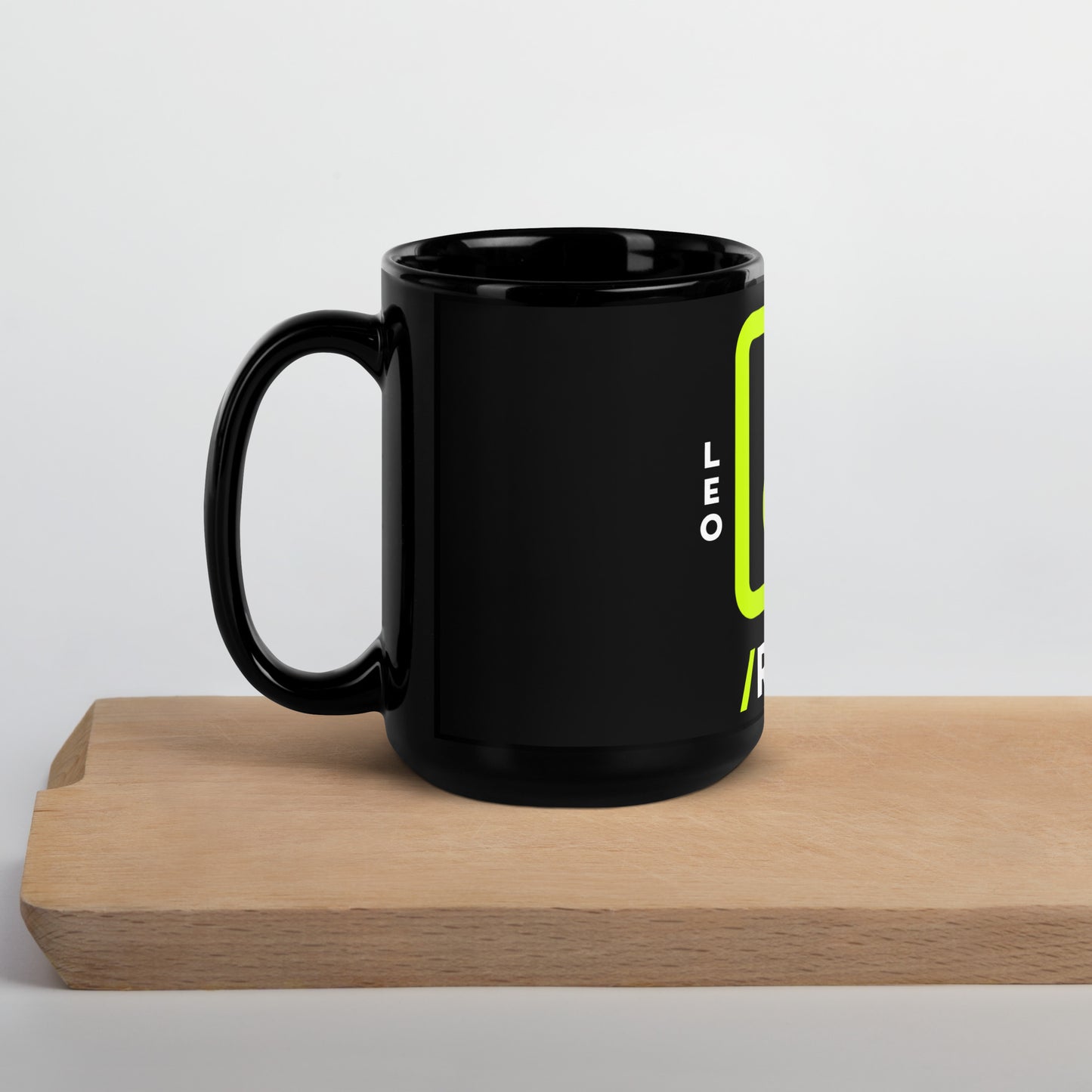 111 LIFE Leo Rising Astrology Zodiac Mug – Black Glossy Ceramic Coffee Cup