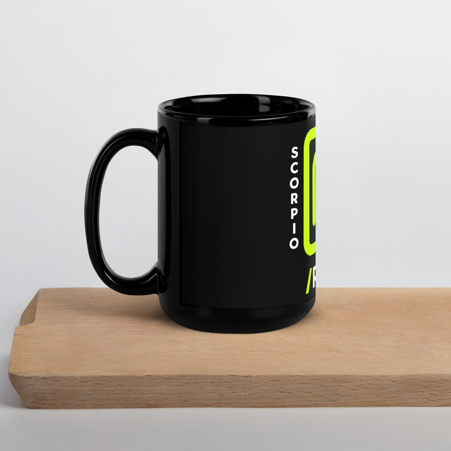 111 LIFE - Scorpio Rising Astrology Zodiac Mug - Black Glossy Ceramic Coffee Cup