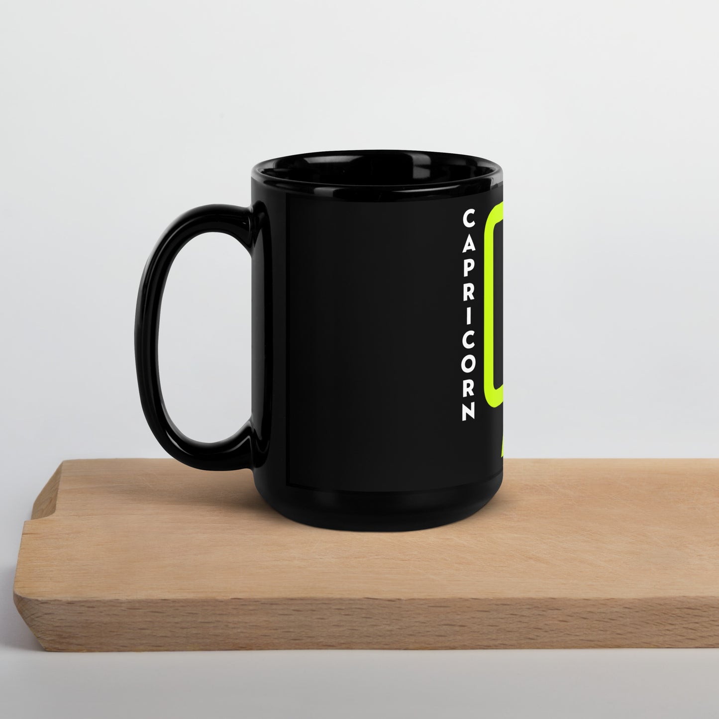 111 LIFE Capricorn Sun Zodiac Black Glossy Mug – Ceramic Astrology Coffee Cup