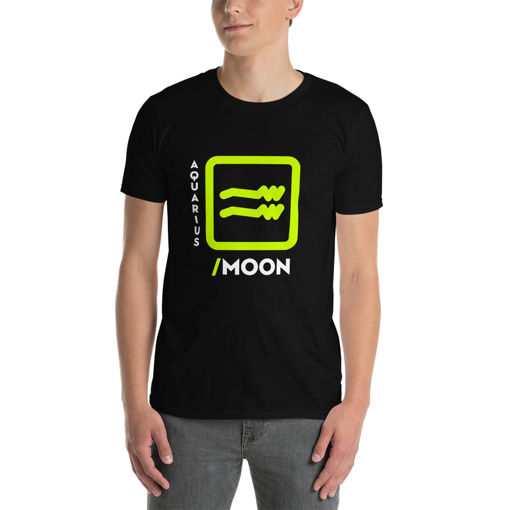 111 LIFE Aquarius Moon Astrology Zodiac T-Shirt - Soft Unisex Cotton Tee
