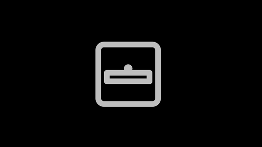 Gray Libra zodiac symbol centered on a black background.