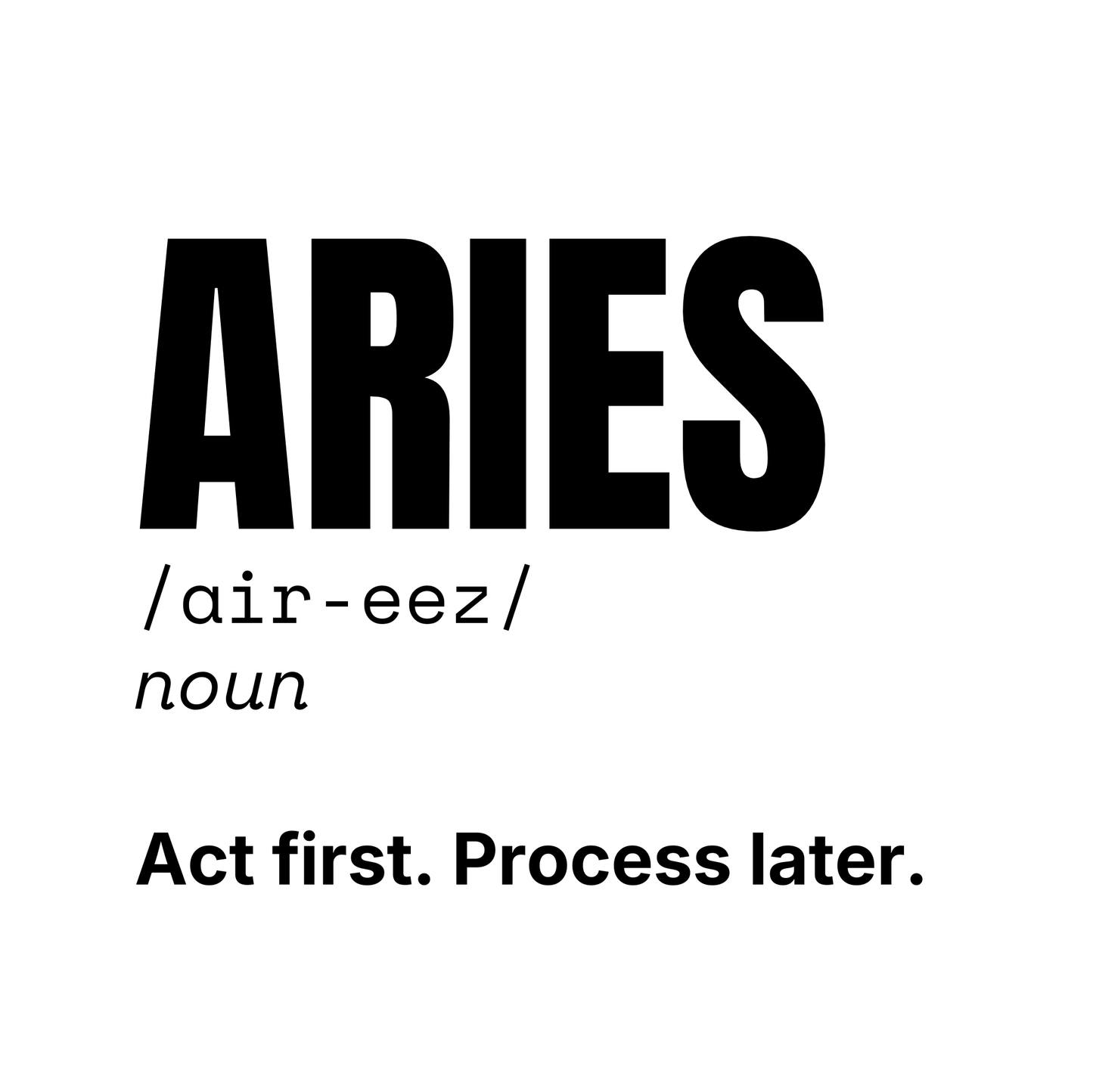 Aries Reflection Mug | "Act First. Process Later."